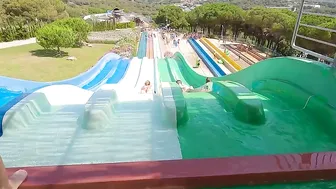 Who Will Win? Waterpark In SPAIN - Mat Racer Water Slide Lloret De Mar ♥️♥️ #3