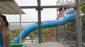 Who Will Win? SPAIN Racing Slides At The Water World Waterpark Lloret De Mar ♥️♥️ #2