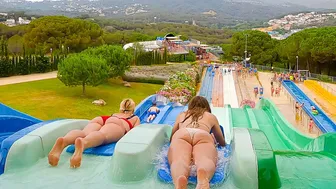 SPAIN Mat Racer Water Slide At The Waterpark Lloret De Mar ???? ????