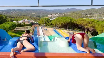 Fast SLIDES At Waterplanet Waterpark SPAIN Lloret De Mar ♥️♥️ #1