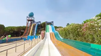 Who Will Win? Fast Water Slides At The Water World Waterpark SPAIN Lloret Der Mar ♥️♥️ #4