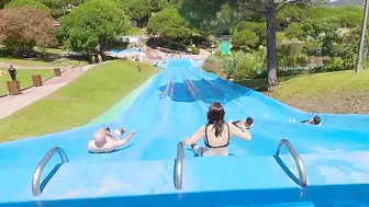 SPAIN Lloret De Mar Water Park Water Planet Blue Slides ♥️♥️ #3