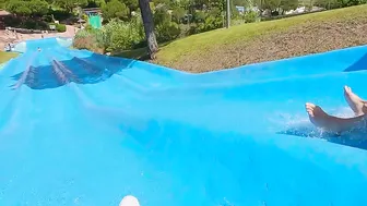 SPAIN Lloret De Mar Water Park Water Planet Blue Slides ♥️♥️ #4