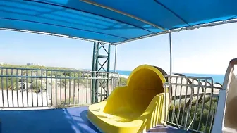 Girl And Fast Slides at Nashira Aquapark / Waterpark Antalya Turkey #3