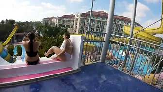 TWO GIRLS And FUN Waterslides In Turkey - Nashira Aquapark Antalya #4