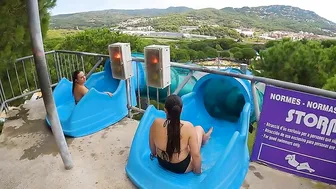 Girls And Fast Slides At Waterplanet Waterpark SPAIN Lloret De Mar #2