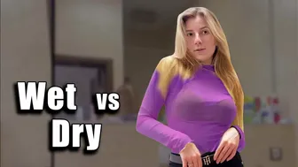 Wet vs Dry! Try on incredibly wet clothes! #1