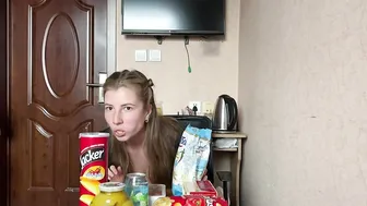 ASMR: Trying CRISPY snacks, noodles and soda #2