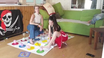 playing twister and popping balloons #3