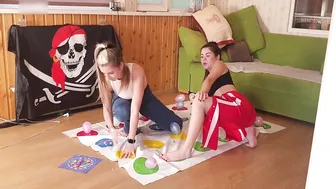 playing twister and popping balloons #4