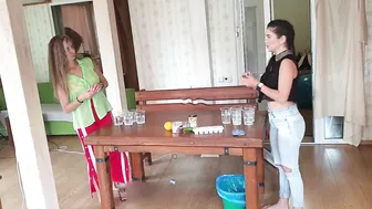 BEER PONG game challange || anya with josephine special video #2