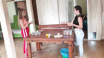 BEER PONG game challange || anya with josephine special video #3