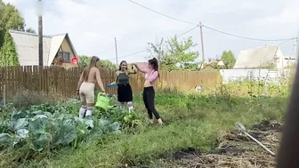 Working in the garden with friends || special video for fans #2