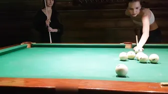 Playing billiards in the sauna with friends #2