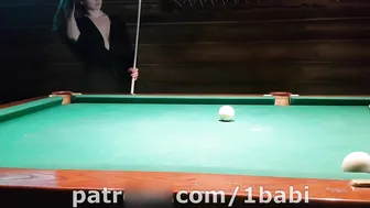 Playing billiards in the sauna with friends #3