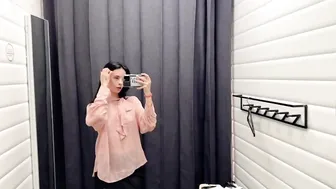 [4K] Transparent Outfits In Dressing Room | TRY ON HAUL shopping with Karina New clothes #3