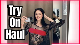 [4K] Transparent Outfits In Dressing Room | TRY ON HAUL shopping with Karina New clothes #1