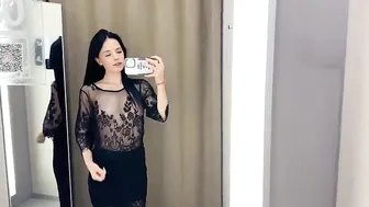 [4K] Transparent Outfits In Dressing Room | TRY ON HAUL shopping with Karina New clothes #2