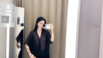 [4K] Transparent Outfits In Dressing Room | TRY ON HAUL shopping with Karina New clothes #3