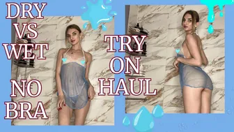 [4K] DRY VS WET CLOTHES | VERY TRANSPARENT AND SEE THROUGH | NO BRA