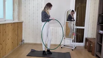 Make your Figure Very Slim with hula hoop and stretching #2