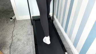 Testing My White Frilly Ankle Socks - Walking In Socks Pantyhose and Leggings #3