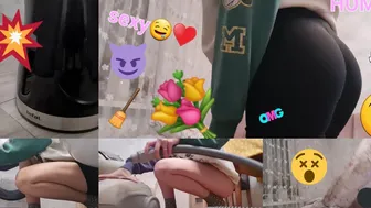 Clean up home *vacuuming *no panties* part 2♥️♥️ #1