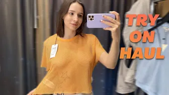 Orange See Through Top: Try on Haul with Ruby [4K] #1