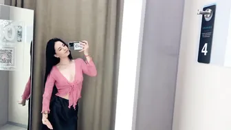 [4K] Transparent Outfits In Dressing Room | TRY ON HAUL shopping with Karina New clothes #2