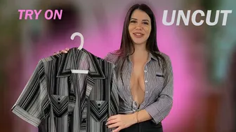 UNCUT Try on secretary shirts for the office! #1