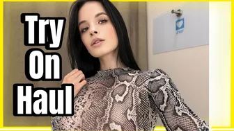 [4K] Transparent Outfits In Dressing Room | TRY ON HAUL shopping with Karina New clothes #1