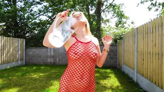 Red Mesh See-Through Dress: Dry vs Wet & Review - Stylish Summer Look! #3