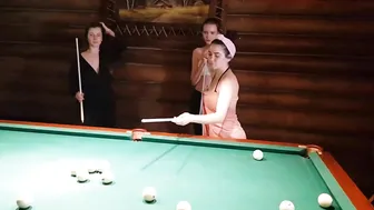 Billiard Playing | Beautiful girls playing pool in the sauna #2