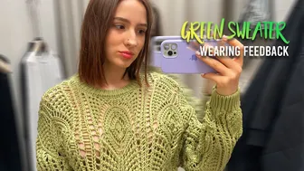 Green See Through Sweater: Try on Haul - Gearing up for Fall #1