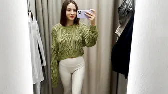 Green See Through Sweater: Try on Haul - Gearing up for Fall #3