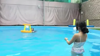 Swimming Basketball in the pool - Part 4 #2