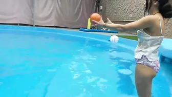 Swimming Basketball in the pool - Part 4 #4