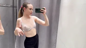 [4K] Try on haul transparent tops for Summer 2024 #3