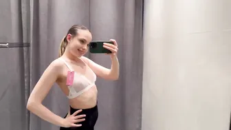 [4K] Try on haul transparent tops for Summer 2024 #4