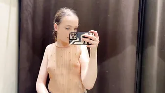 [4K] TRY ON HAUL new transparent fashion clothes with Kate 2024 shopping #4