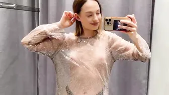 [4K] TRY ON HAUL new transparent fashion clothes with Kate 2024 shopping #4