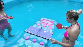 Swimming Table Tennis in the pool #2