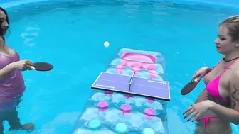 Swimming Table Tennis in the pool #4