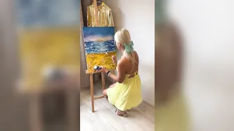 Sunset in Sea | Beautiful Painting | Landscape ​⁠@DivaAngelLife #painting #art #handmade #2