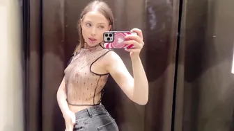 [4K] TRY ON HAUL new transparent fashion clothes with Kate 2024 shopping #3