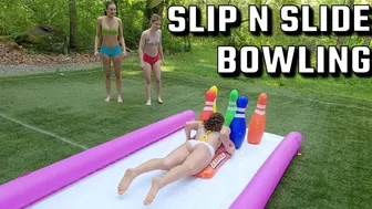 Slip N Slide Bowling vs @KaiRazy and @Emma_Paige_