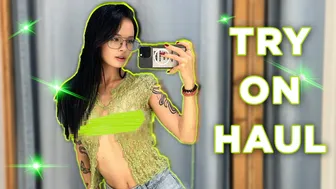 [4K] Transparent Outfits In Dressing Room | TRY ON HAUL shopping with Karina | New evening fashion