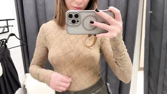 [4K] Transparent Clothes Try-on Haul with Viktoria | See-through Try-on #2