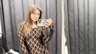 [4K] Transparent Clothes Try-on Haul with Viktoria | See-through Try-on #4