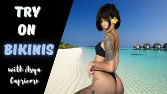 Swimsuit Try-On Hau Tattooed Girl : White Elegance vs. Black Glam | Bikinis with Asya Capricorn